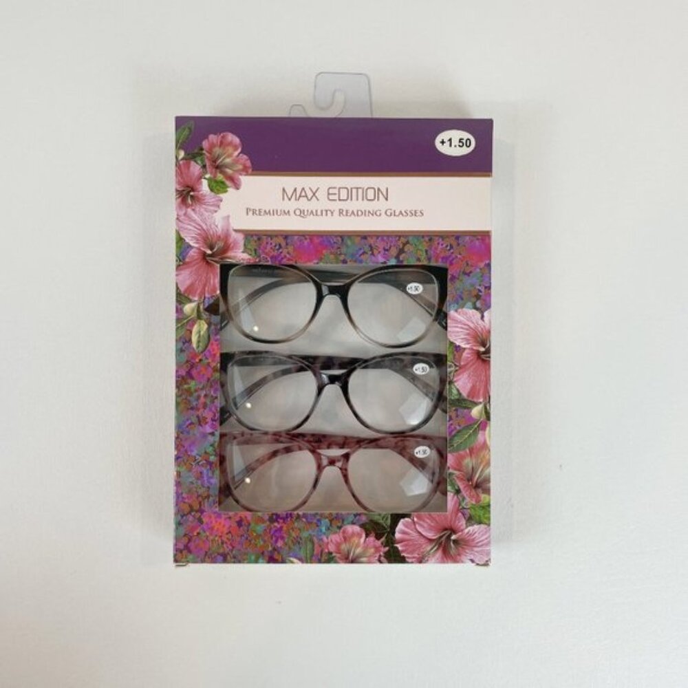 Max Edition +1.50 Reading Glasses Blush Tortoise Brown
